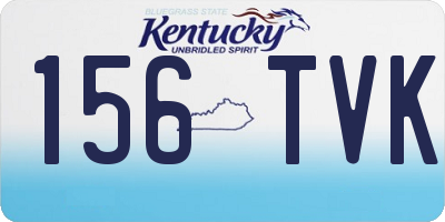 KY license plate 156TVK