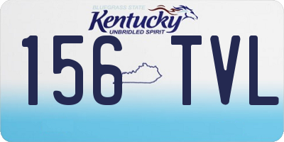 KY license plate 156TVL