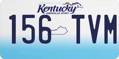 KY license plate 156TVM
