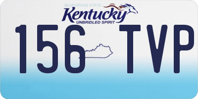 KY license plate 156TVP