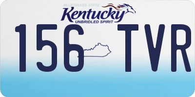 KY license plate 156TVR