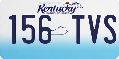 KY license plate 156TVS
