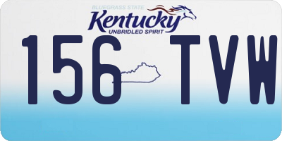 KY license plate 156TVW