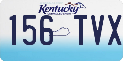 KY license plate 156TVX