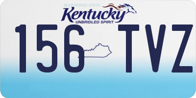 KY license plate 156TVZ