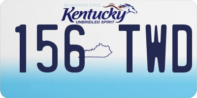 KY license plate 156TWD