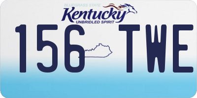 KY license plate 156TWE