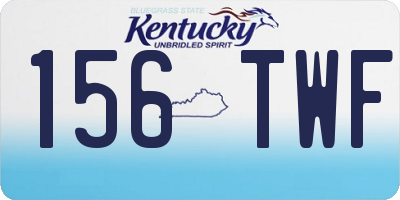KY license plate 156TWF