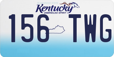 KY license plate 156TWG