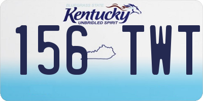 KY license plate 156TWT