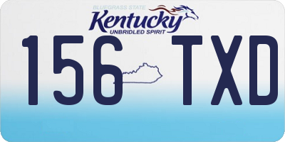 KY license plate 156TXD