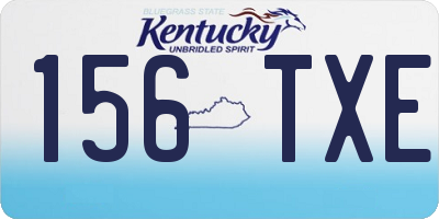 KY license plate 156TXE