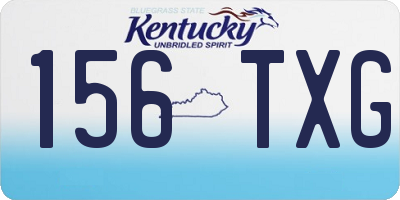 KY license plate 156TXG