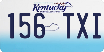 KY license plate 156TXI
