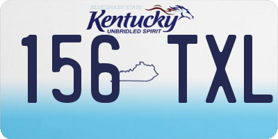 KY license plate 156TXL