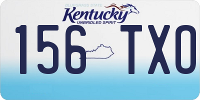 KY license plate 156TXO