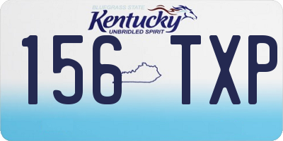 KY license plate 156TXP