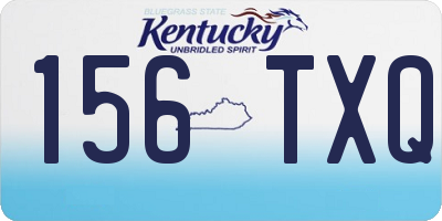 KY license plate 156TXQ