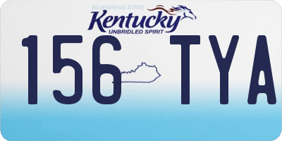 KY license plate 156TYA