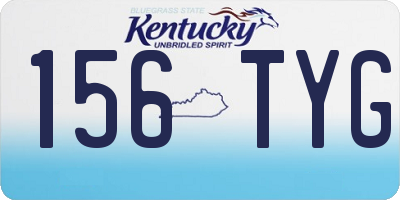 KY license plate 156TYG