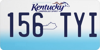 KY license plate 156TYI