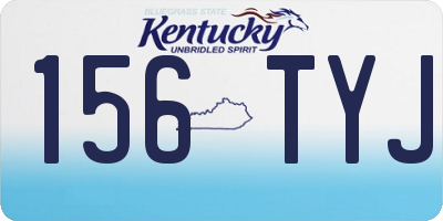 KY license plate 156TYJ