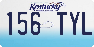 KY license plate 156TYL