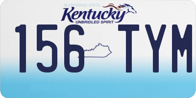 KY license plate 156TYM