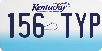 KY license plate 156TYP