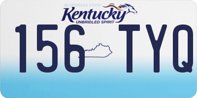KY license plate 156TYQ