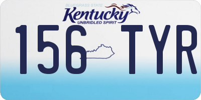 KY license plate 156TYR