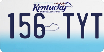 KY license plate 156TYT