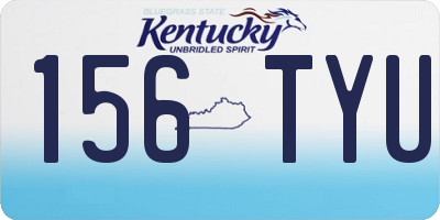 KY license plate 156TYU