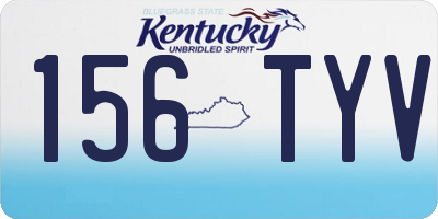 KY license plate 156TYV