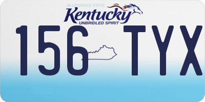 KY license plate 156TYX