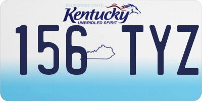KY license plate 156TYZ