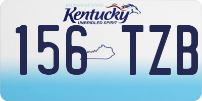 KY license plate 156TZB