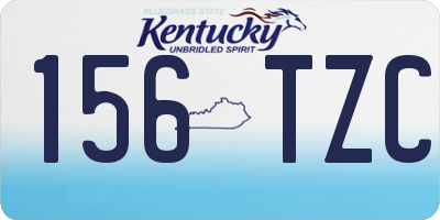 KY license plate 156TZC