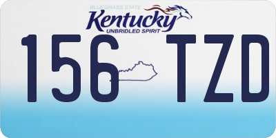 KY license plate 156TZD