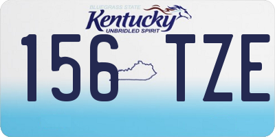 KY license plate 156TZE