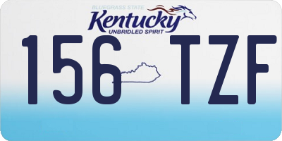 KY license plate 156TZF