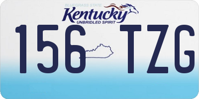 KY license plate 156TZG