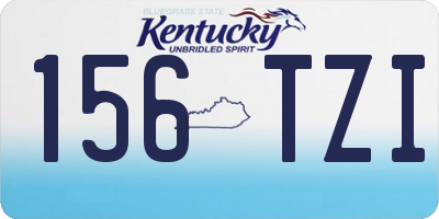 KY license plate 156TZI