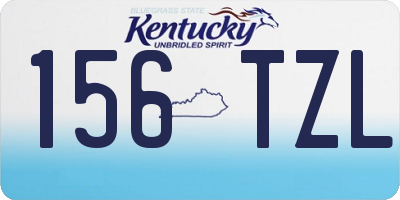 KY license plate 156TZL