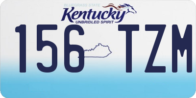 KY license plate 156TZM