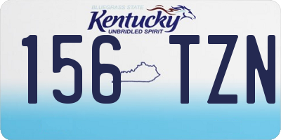 KY license plate 156TZN