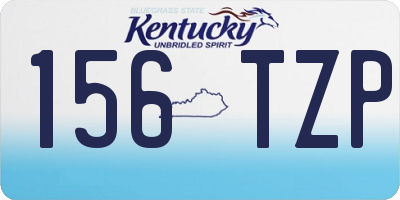 KY license plate 156TZP