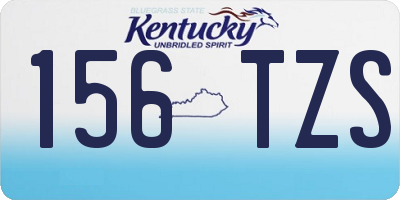 KY license plate 156TZS