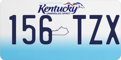 KY license plate 156TZX