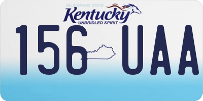 KY license plate 156UAA